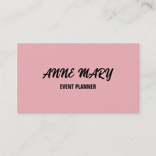 Blush Pink Girly Cute Custom Classant Elegant Visitekaartje (Voorkant)