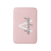 Blush Pink Girly Grey Badmat (Voorkant Verticaal)