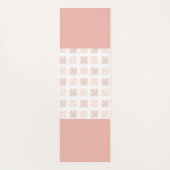 Blush Pink Girly Trendy Monogram Yoga Mat (Achterkant)