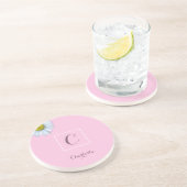 Blush Pink Girly Zandsteen Onderzetter (Zijkant)