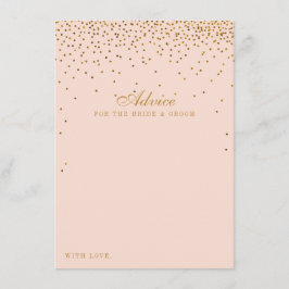 Blush Pink & Glam Gold Confetti Wedding Collectie Advieskaart
