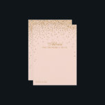Blush Pink & Glam Gold Confetti Wedding Collectie Advieskaart<br><div class="desc">Voeg een glaasje toe aan je bruiloft met deze zwarte roze en gouden vertrouwenskaarten. Het eenvoudige maar stijlvolle ontwerp zal uw gasten toestaan om een nota van raad voor u te schrijven om over jaren te houden en te lezen. De formulering is gemakkelijk te personaliseren, zodat deze kaarten snel kunnen...</div>