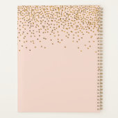 Blush Pink & Glam Gold Confetti Wedding Planner (Achterkant)