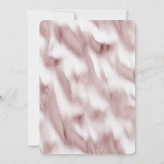 Blush Pink Glam Romantische bruiloft Kaart (Achterkant)