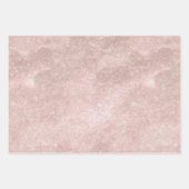 Blush Pink Glam Verjaardag Inpakpapier Vel (Voorkant 3)
