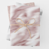 Blush Pink Glam Verjaardag Inpakpapier Vel (In situ)