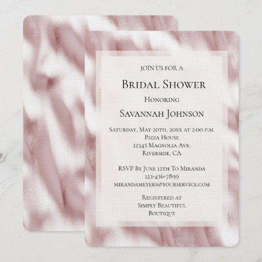 Blush Pink Glam-Vrijgezellenfeest Kaart (Voorkant / Achterkant)