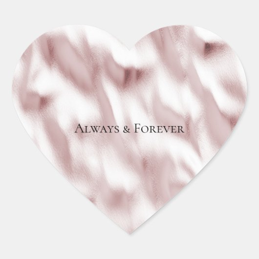 Blush Pink Glam Wedding Vrijgezellenfeest Hart Sticker (Voorkant)