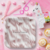 Blush Pink Glam Wedding Vrijgezellenfeest Papieren Bordje (Feest)