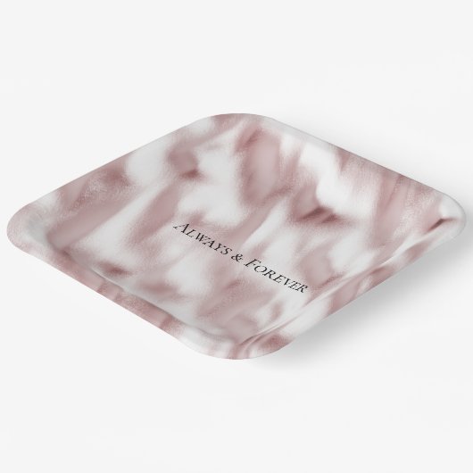 Blush Pink Glam Wedding Vrijgezellenfeest Papieren Bordje (Gebogen)