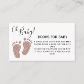 Blush PInk Glitter-Baby voor Baby shower Informatiekaartje (Voorkant)