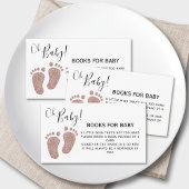 Blush PInk Glitter-Baby voor Baby shower Informatiekaartje