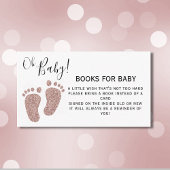 Blush PInk Glitter-Baby voor Baby shower Informatiekaartje