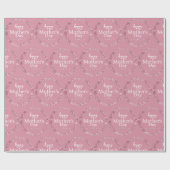 Blush Pink Glitter & Diamonds Happy Moederdag Cadeaupapier (Vlak)