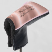 Blush Pink - Glitter Drips - Beste Golfer & Mom Golfheadcover (3/4 voorkant)