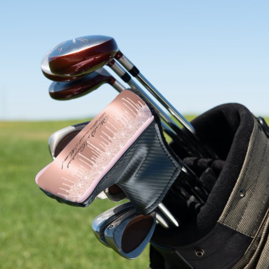 Blush Pink - Glitter Drips - Beste Golfer & Mom Golfheadcover (Insitu)