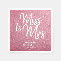 Blush Pink Glitter Glam Miss naar Mrs Vrijgezellen