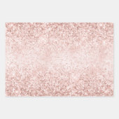 Blush Pink Glitter Glitz Inpakpapier Vel (Voorkant)