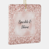 Blush Pink Glitter Glitz Keramisch Ornament (Rechts)