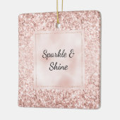 Blush Pink Glitter Glitz Keramisch Ornament (Links)
