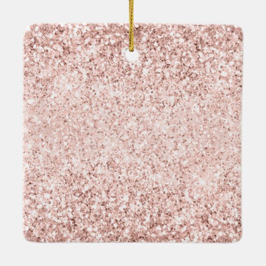 Blush Pink Glitter Glitz Keramisch Ornament (Achterkant)