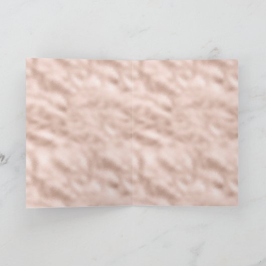 Blush Pink Glitter Glitzy Sparkle Kaart (Binnen)