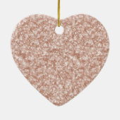 Blush Pink Glitter Hearts Love Keramisch Ornament (Achterkant)