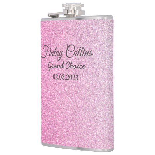 Blush Pink Glitter Heupfles (Links)