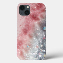 Blush Pink Glitter Hoesje met Sparkle/iPhone 13