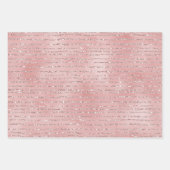  Blush Pink Glitter Inpakpapier Vel (Voorkant 2)