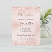 Blush Pink Glitter Kaart (Staand voorkant)