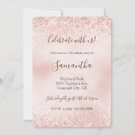 Blush Pink Glitter Kaart