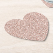 Blush Pink Glitter Kartonnen Onderzetters (Gekanteld)