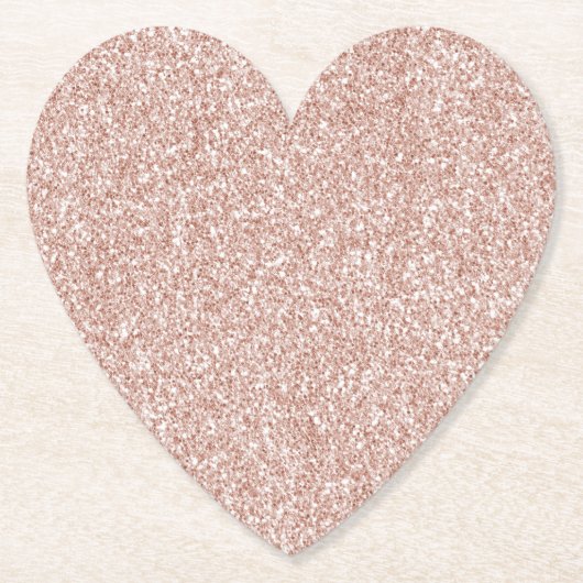 Blush Pink Glitter Kartonnen Onderzetters (Voorkant)