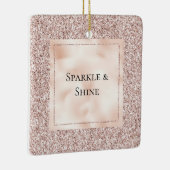  Blush Pink Glitter Keramisch Ornament (Rechts)