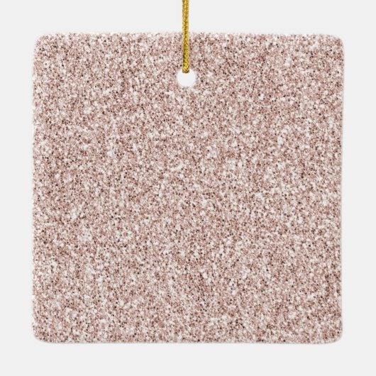  Blush Pink Glitter Keramisch Ornament (Achterkant)