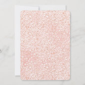 Blush Pink Glitter Leopard Baby shower Kaart (Achterkant)