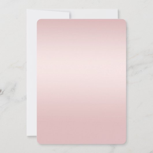 Blush Pink Glitter Love Gold Confetti Kaart (Achterkant)