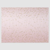 Blush Pink Glitter Love Gold Confetti     Tissuepapier (Voorkant)