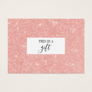 Blush Pink Glitter Makeup Artist Cadeaubon Visitekaartje