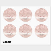Blush Pink Glitter Metallic Dank u Sticker (Vel)