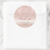 Blush Pink Glitter Metallic Dank u Sticker (Tas)