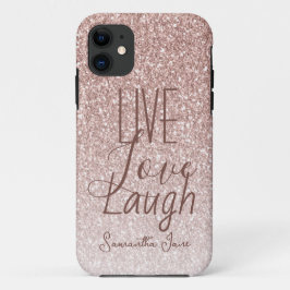 Blush Pink Glitter Motivatie Case-Mate iPhone Case