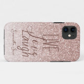 Blush Pink Glitter Motivatie Case-Mate iPhone Case (Achterkant (horizontaal))