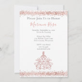 Blush Pink Glitter Quinceañera 15 Kaart (Achterkant)