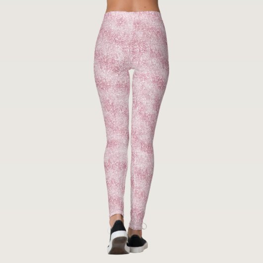 Blush Pink Glitter Sparkle Leggings (Achterkant)