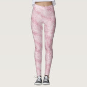 Blush Pink Glitter Sparkle Leggings (Voorkant)