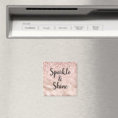 Blush Pink Glitter Sparkle Shine Magneet (Insitu (Vaatwasser))