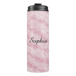 Blush Pink Glitter Sparkle Thermosbeker
