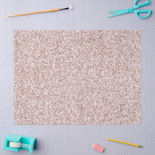  Blush Pink Glitter Tissuepapier (Craft)